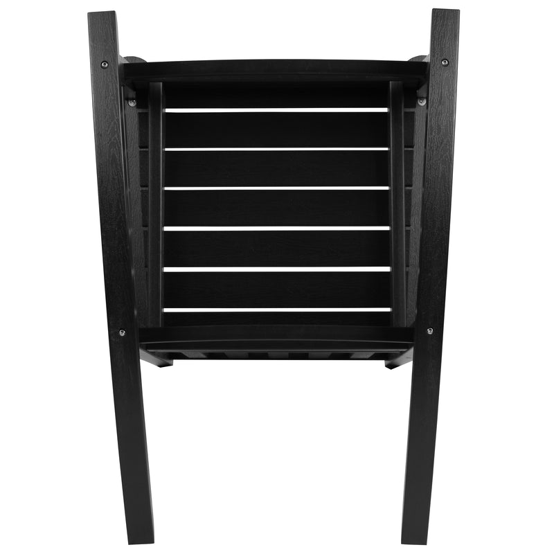 Winston All-Weather Poly Resin Rocking Chair in Black