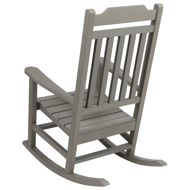 Winston All-Weather Poly Resin Rocking Chair in Gray