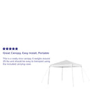 10'x10' White Outdoor Pop Up Event Slanted Leg Canopy Tent with Carry Bag