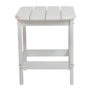 Charlestown All-Weather Poly Resin Wood Adirondack Side Table in White