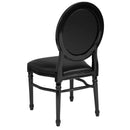 SINGLEWAVE Series 900 lb. Capacity King Louis Chair with Tufted Back, Black Vinyl Seat and Black Frame