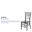 SINGLEWAVE PREMIUM Series Black Resin Stacking Chiavari Chair