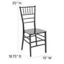 SINGLEWAVE Series Black Resin Stacking Chiavari Chair