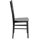 SINGLEWAVE Series Black Resin Stacking Chiavari Chair