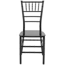 SINGLEWAVE Series Black Resin Stacking Chiavari Chair