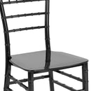 SINGLEWAVE Series Black Resin Stacking Chiavari Chair