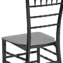 SINGLEWAVE Series Black Resin Stacking Chiavari Chair