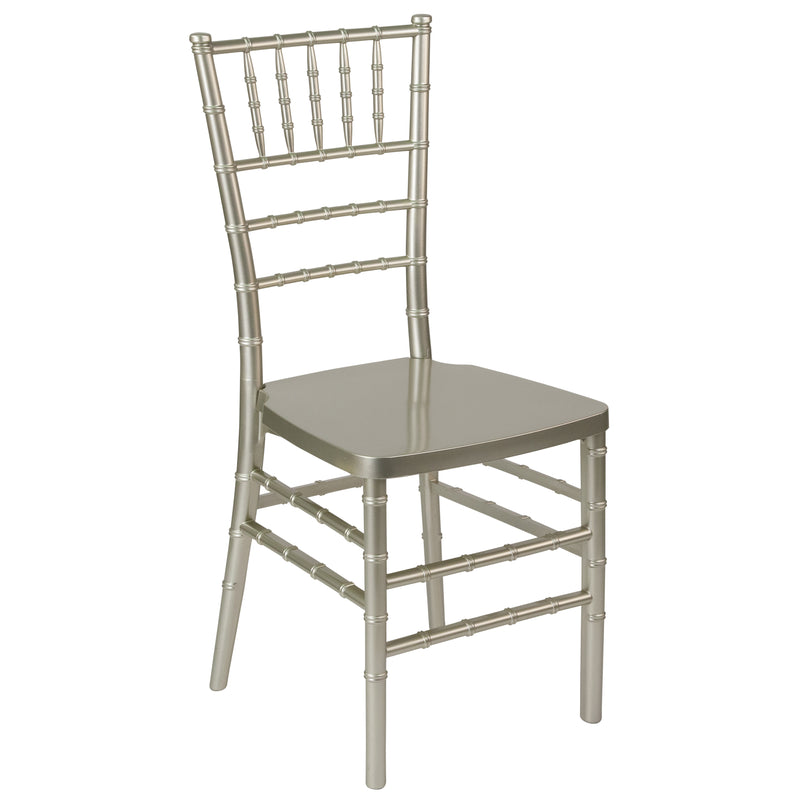 SINGLEWAVE PREMIUM Series Champagne Resin Stacking Chiavari Chair