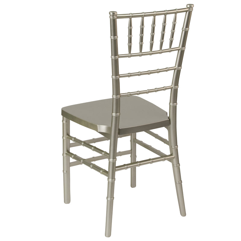 SINGLEWAVE PREMIUM Series Champagne Resin Stacking Chiavari Chair