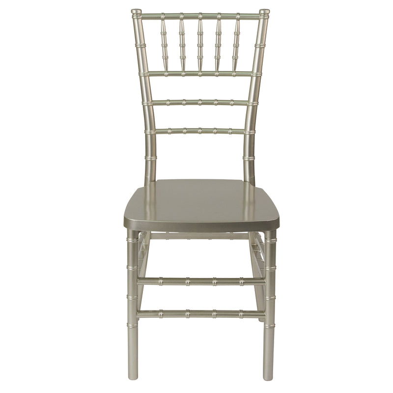 SINGLEWAVE PREMIUM Series Champagne Resin Stacking Chiavari Chair