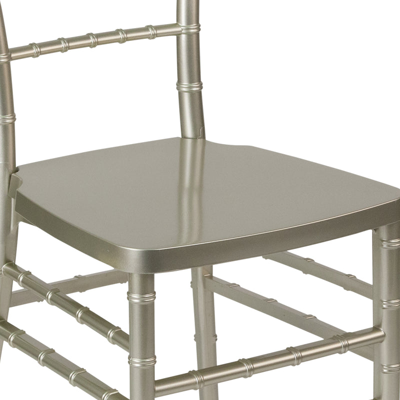 SINGLEWAVE PREMIUM Series Champagne Resin Stacking Chiavari Chair