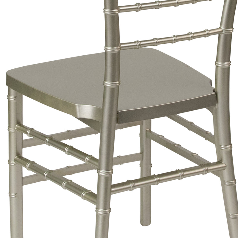 SINGLEWAVE PREMIUM Series Champagne Resin Stacking Chiavari Chair