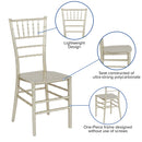 SINGLEWAVE Series Champagne Resin Stacking Chiavari Chair