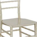 SINGLEWAVE Series Champagne Resin Stacking Chiavari Chair