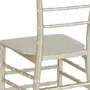 SINGLEWAVE Series Champagne Resin Stacking Chiavari Chair
