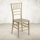 SINGLEWAVE PREMIUM Series Gold Resin Stacking Chiavari Chair