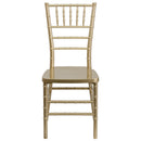SINGLEWAVE PREMIUM Series Gold Resin Stacking Chiavari Chair