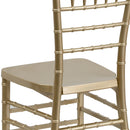SINGLEWAVE PREMIUM Series Gold Resin Stacking Chiavari Chair