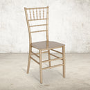 SINGLEWAVE Series Gold Resin Stacking Chiavari Chair