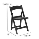 SINGLEWAVE™ Folding Chair - Black Resin – 1000LB Weight Capacity Comfortable Event Chair - Light Weight Folding Chair