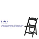 SINGLEWAVE™ Folding Chair - Black Resin – 1000LB Weight Capacity Comfortable Event Chair - Light Weight Folding Chair