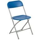 SINGLEWAVE™ Series Plastic Folding Chair - Blue - 650LB Weight Capacity Comfortable Event Chair - Lightweight Folding Chair