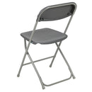 SINGLEWAVE™ Series Plastic Folding Chair - Grey - 650LB Weight Capacity Comfortable Event Chair - Lightweight Folding Chair