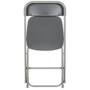 SINGLEWAVE™ Series Plastic Folding Chair - Grey - 650LB Weight Capacity Comfortable Event Chair - Lightweight Folding Chair
