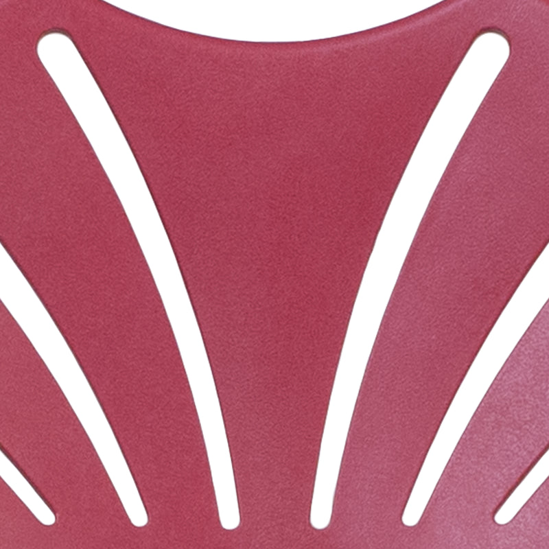 SINGLEWAVE Series 650 lb. Capacity Burgundy Plastic Fan Back Folding Chair