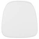 Soft Snow White Fabric Chiavari Chair Cushion