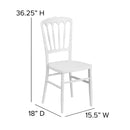 SINGLEWAVE Series White Resin Stacking Napoleon Chair
