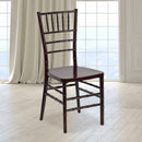 SINGLEWAVE PREMIUM Series Mahogany Resin Stacking Chiavari Chair
