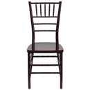 SINGLEWAVE PREMIUM Series Mahogany Resin Stacking Chiavari Chair