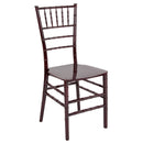 SINGLEWAVE Series Mahogany Resin Stacking Chiavari Chair