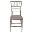 SINGLEWAVE PREMIUM Series Pewter Resin Stacking Chiavari Chair