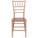 SINGLEWAVE Series Rose Gold Resin Stacking Chiavari Chair