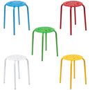 Plastic Nesting Stack Stools, 17.5"Height, Assorted Colors (5 Pack)