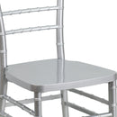SINGLEWAVE PREMIUM Series Silver Resin Stacking Chiavari Chair