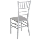 SINGLEWAVE Series Silver Resin Stacking Chiavari Chair