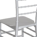 SINGLEWAVE Series Silver Resin Stacking Chiavari Chair