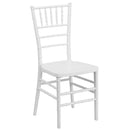 SINGLEWAVE PREMIUM Series White Resin Stacking Chiavari Chair