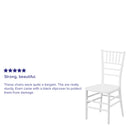 SINGLEWAVE PREMIUM Series White Resin Stacking Chiavari Chair