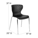 Lowell Contemporary Design Black Plastic Stack Chair