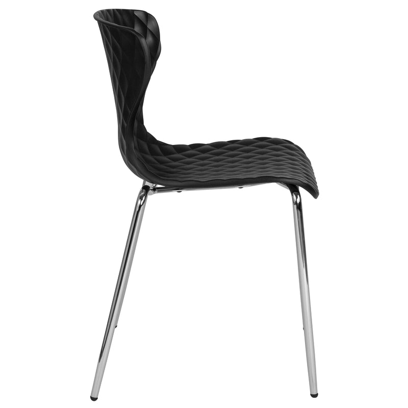 Lowell Contemporary Design Black Plastic Stack Chair