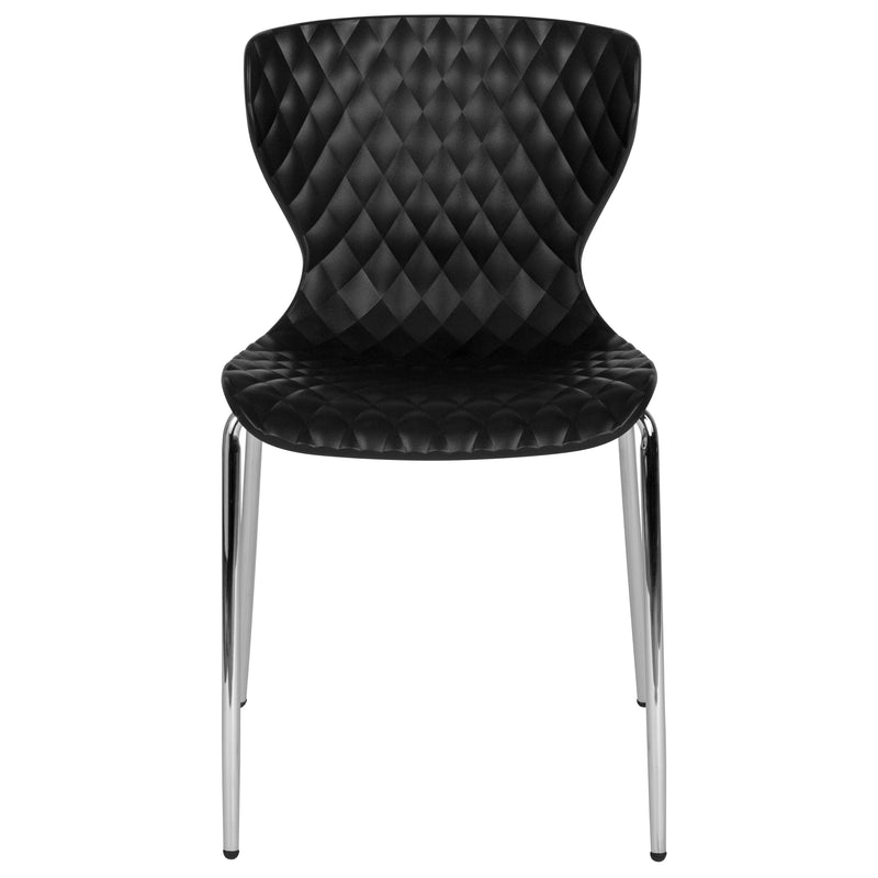 Lowell Contemporary Design Black Plastic Stack Chair