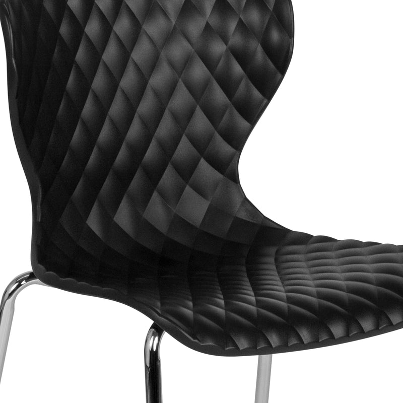 Lowell Contemporary Design Black Plastic Stack Chair