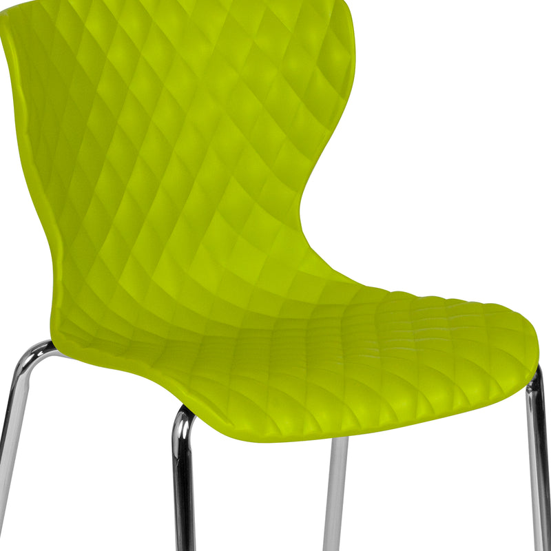 Lowell Contemporary Design Citrus Green Plastic Stack Chair