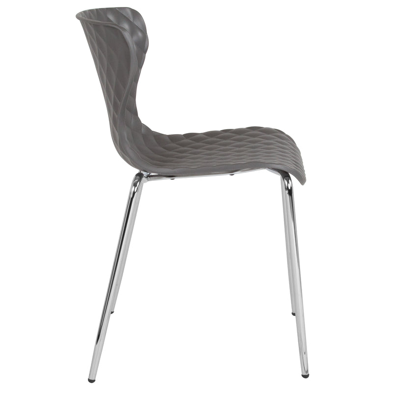 Lowell Contemporary Design Gray Plastic Stack Chair