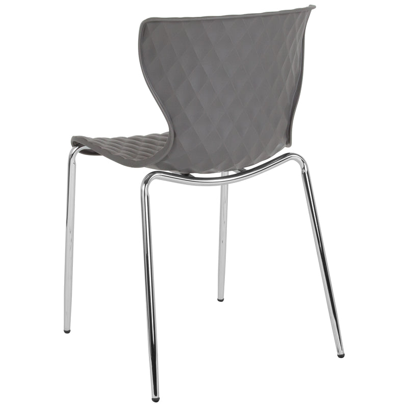 Lowell Contemporary Design Gray Plastic Stack Chair