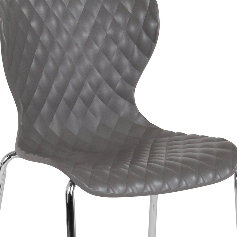 Lowell Contemporary Design Gray Plastic Stack Chair